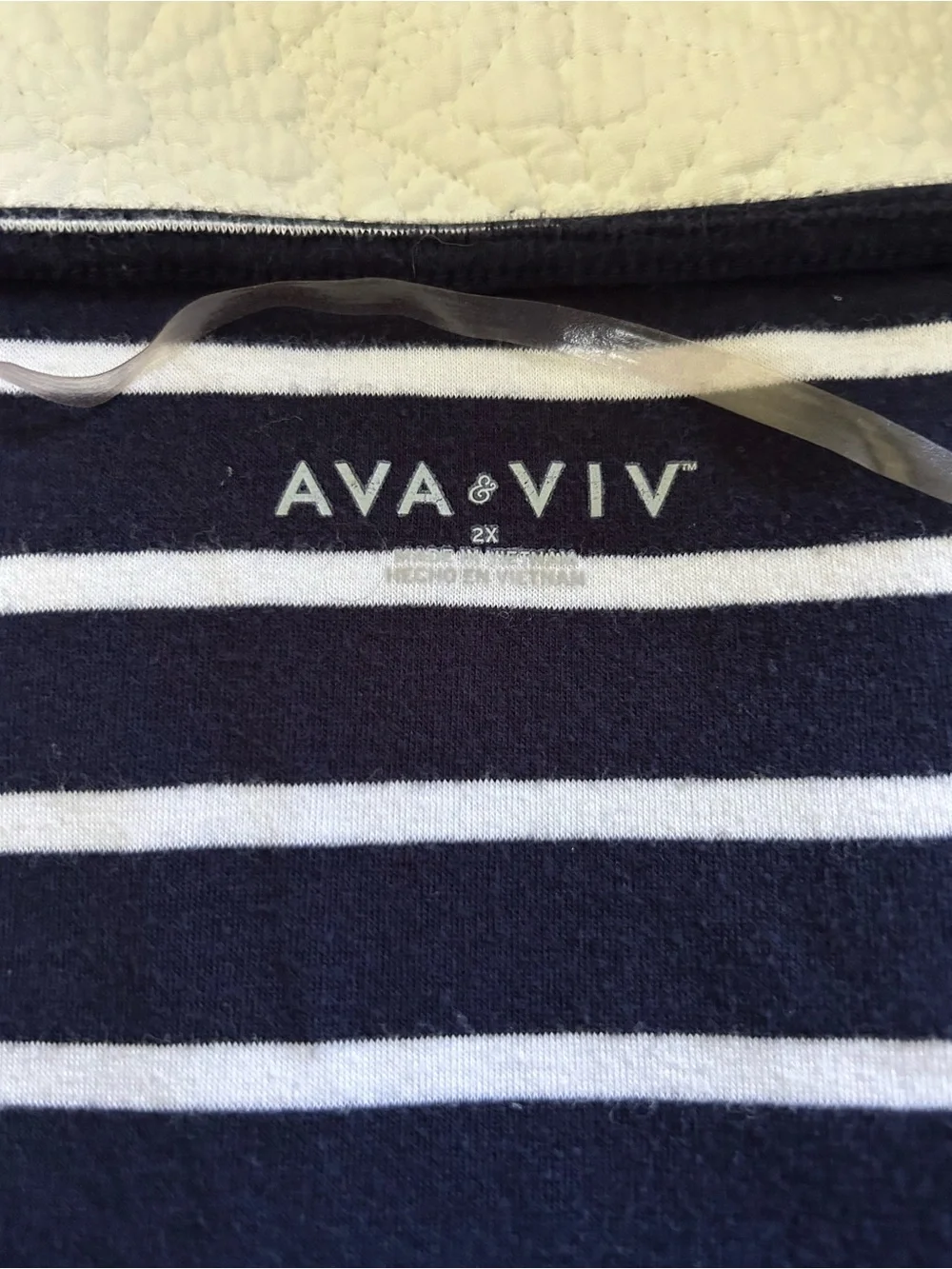 Striped 3/4 sleeve shirt